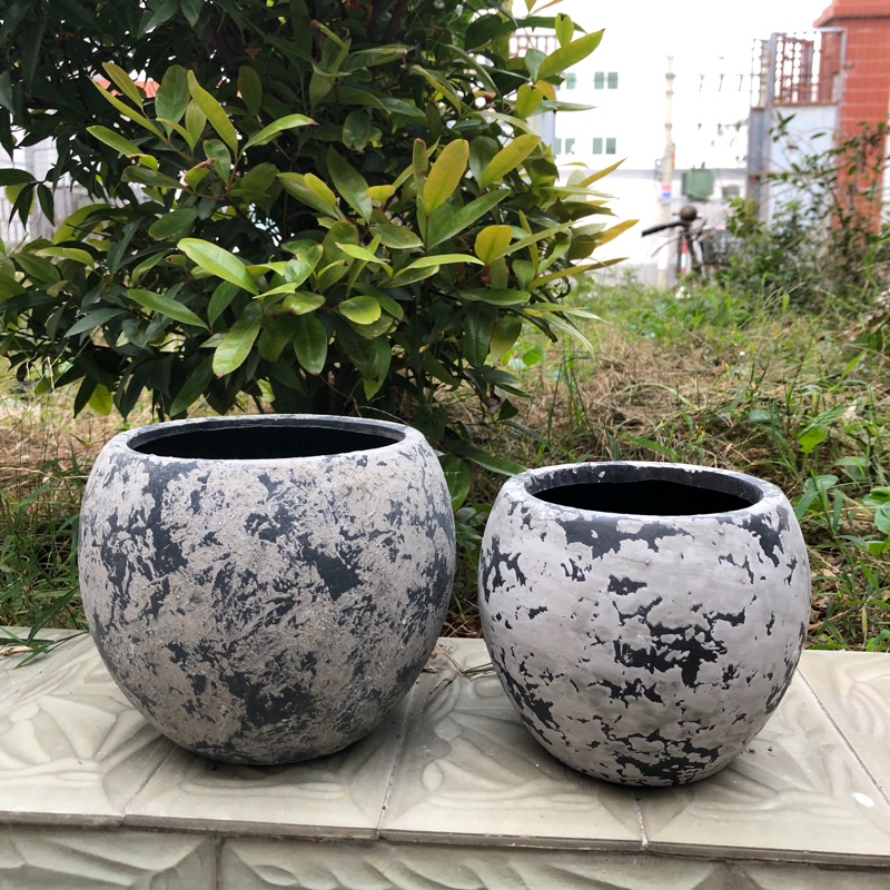 多肉花盆 仿古陶瓷花器 透气个性粗陶盆 复古植物盆 创意陶器陶罐