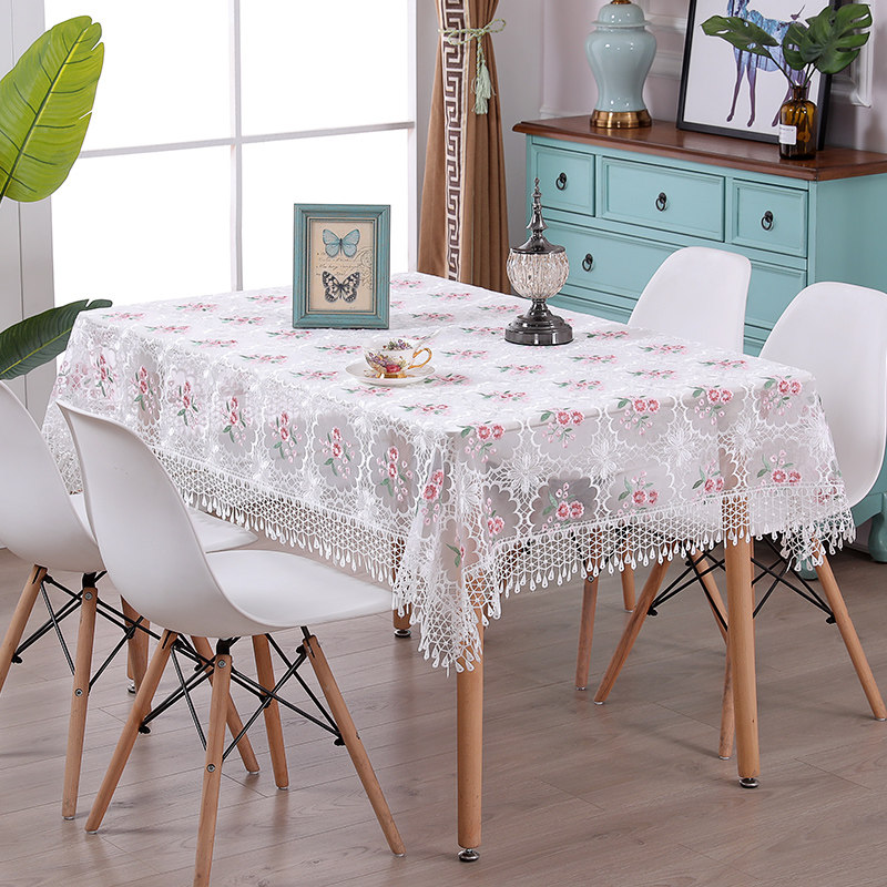 桌布茶几桌布客厅餐桌布欧式长方形正方形方桌电视柜桌布蕾丝布艺