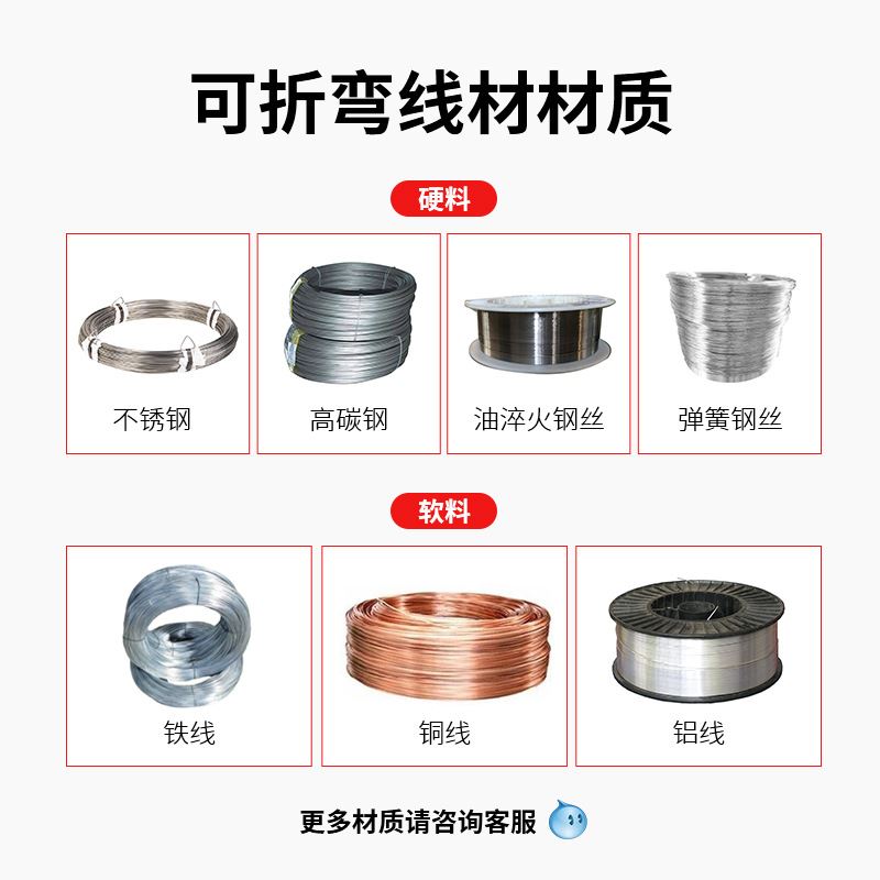 数控自动成型机双头铁丝线材铁钩弯曲一次成型机铜丝折线折丝机