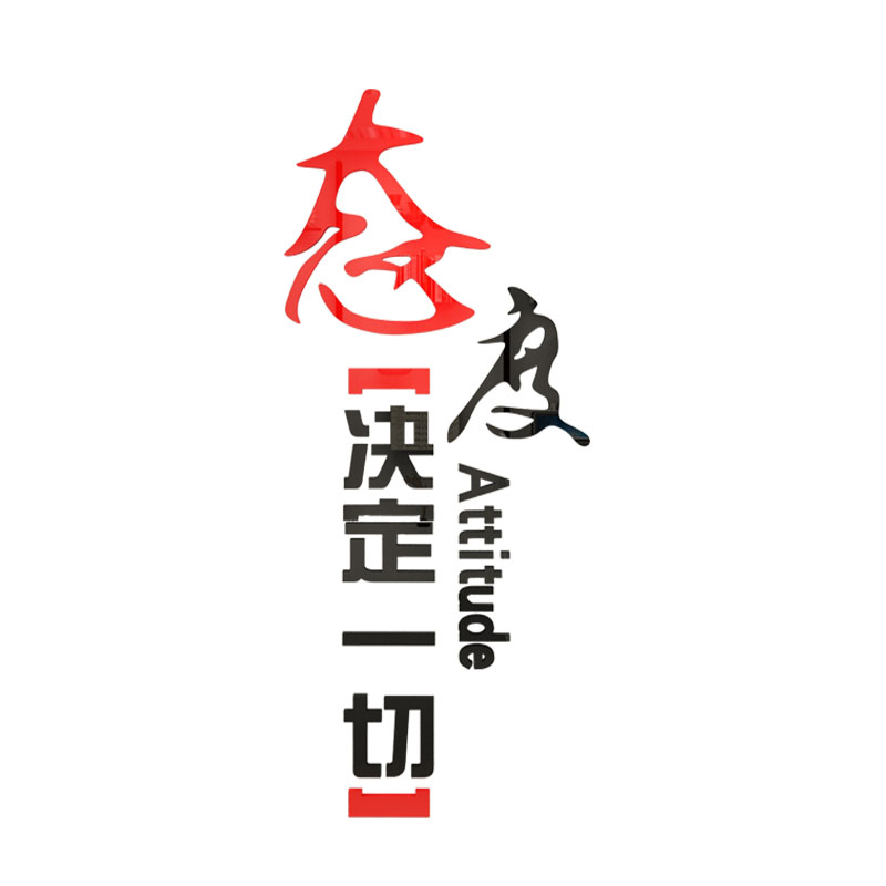 态度细节目标行动墙贴公司励志标语贴纸企业文化墙会议室墙面装饰