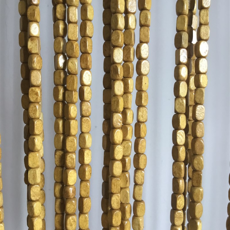 田园新款门店加密防蚊蝇门实木珠帘 中式复古风隔断装饰挂帘