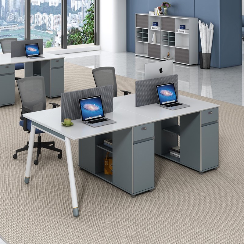 格诺瓦职员桌办公桌现代桌椅二人位电脑桌屏风办公室家具