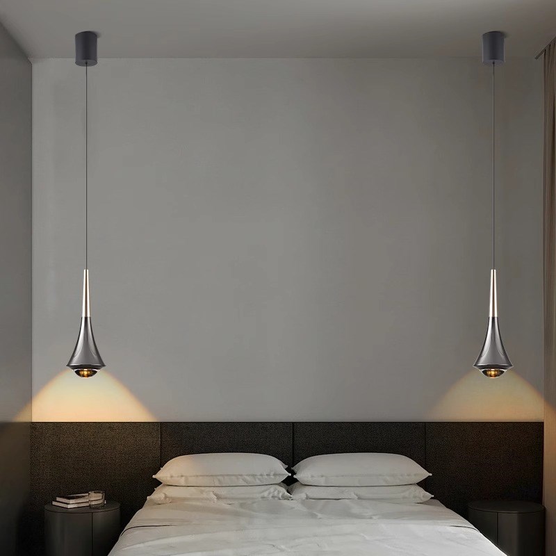 床头吊灯卧室现代吧台创意客厅电视沙发背景墙升降吊线小吊灯