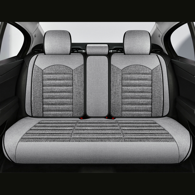 四季通用汽车座单片驾驶员全包座椅后排亚麻布座垫夏季坐垫