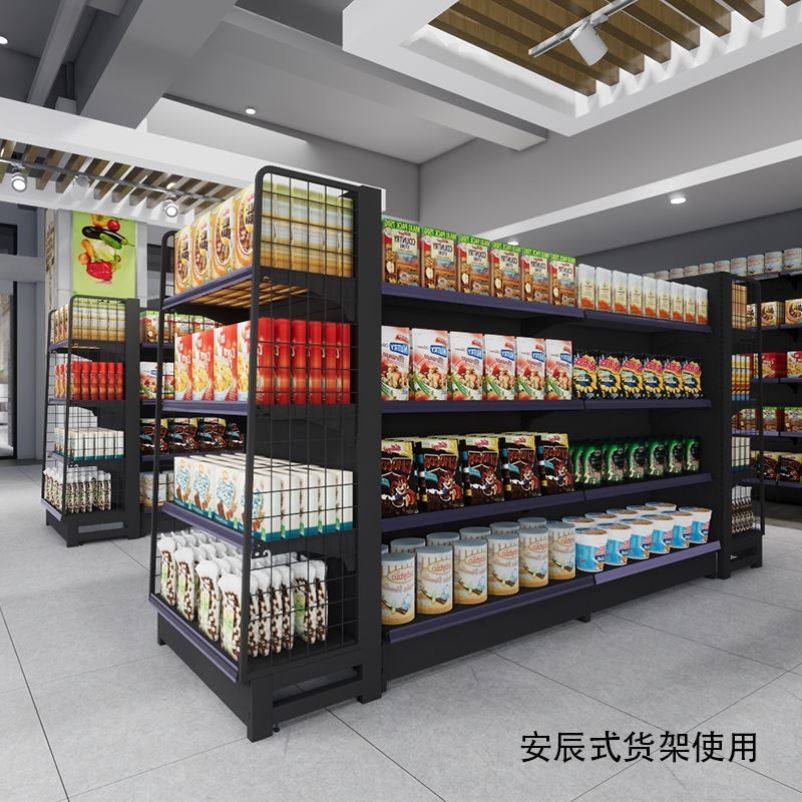 超市货架侧网防掉货端头架悬挂网挂钩网格加粗铁丝网金属喷塑挡网