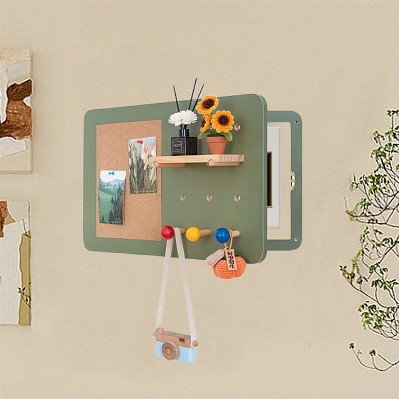 木工小舅 软木板洞洞板电表箱盒遮挡 创意配电箱装饰照片墙留言板