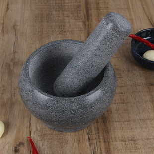 石臼捣蒜器蒜臼子捣药罐研磨器碾压器蒜缸子老青石蒜泥器窝子