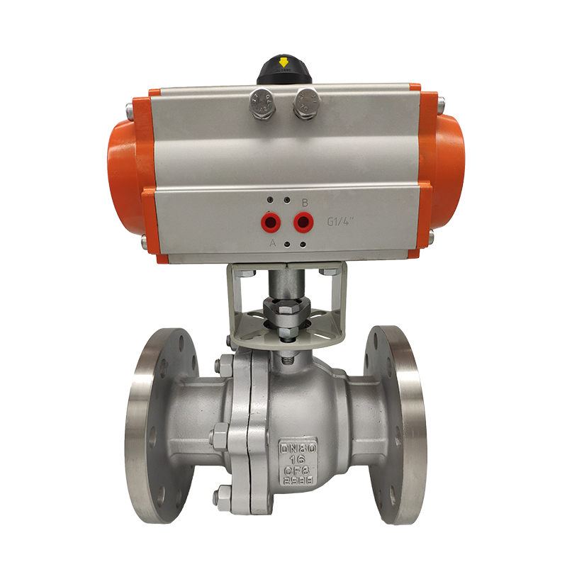 Q1F-1P/C气动不锈钢/铸钢法兰球 T蒸汽气动切断DN15-