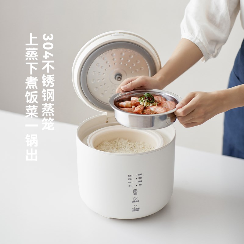 全网低价】olyk立时迷你电饭煲1到2到人小型电饭锅家用2升