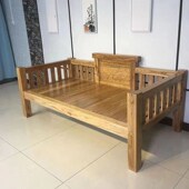 老榆木罗汉床新韩式 大料实木沙发客厅阳台现代实木罗汉床