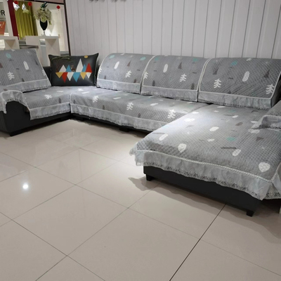 U型沙发坐垫双拐双贵妃沙发套装 四季通用防滑沙发垫 4米大沙发套