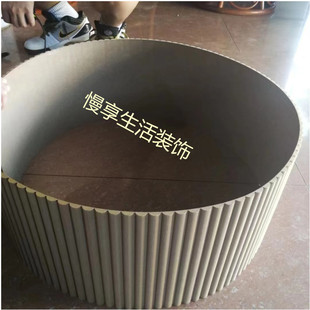 半圆波浪板装饰板M纹密度板半圆柱背景墙电视墙吧台厚度定制