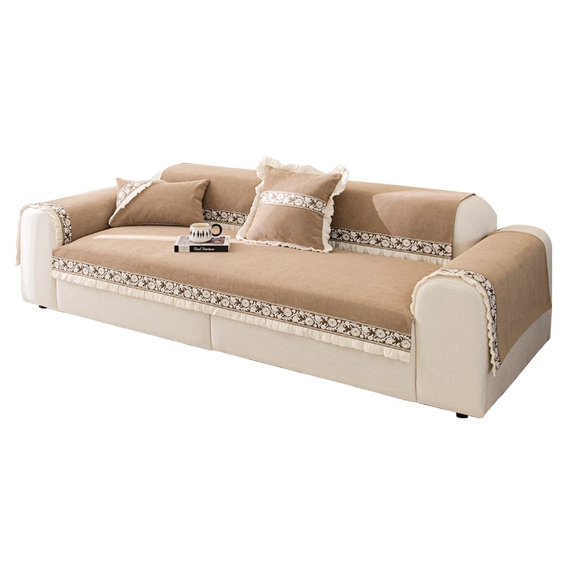 2023新款毛绒沙发垫冬季加厚保暖坐垫子现代客厅皮沙发罩盖布巾