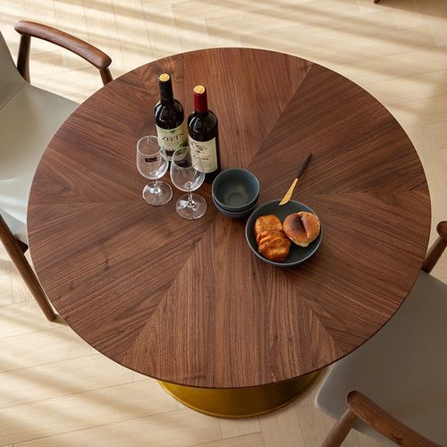 复古小圆形餐桌家用小户型阳台咖啡休闲洽谈茶几桌椅