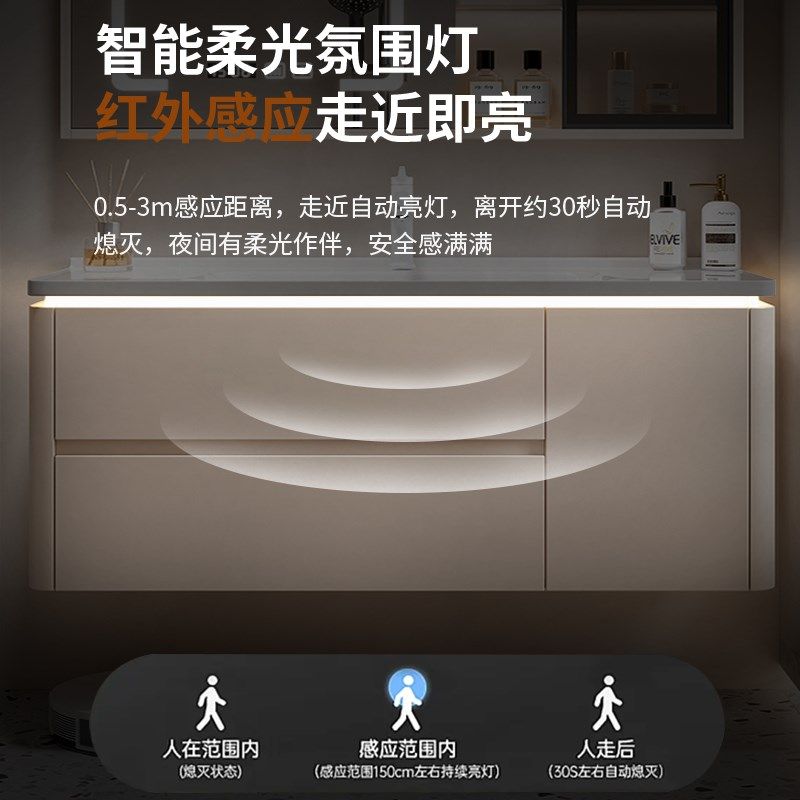 奶油风陶瓷一体盆圆角浴室柜洗漱台洗手池洗脸盆柜,家装主材,浴室柜组合,淘宝优惠券,粉丝福利购,淘宝优惠卷