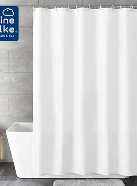 l Wol浴室防水浴帘装免打孔家用隔断挂帘