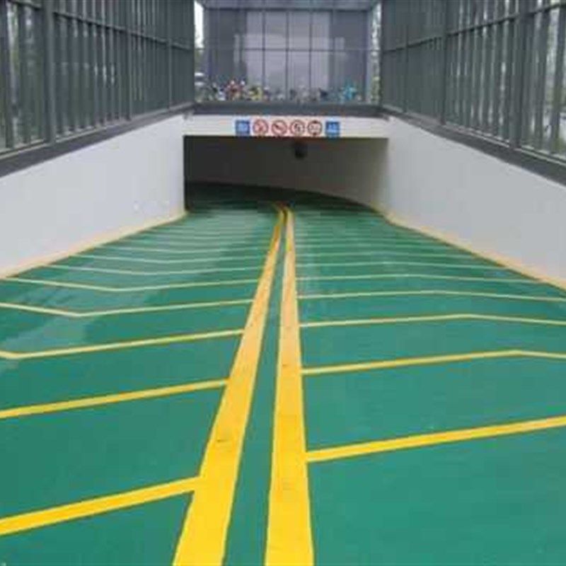 彩色防滑颗粒车库坡道地坪施工斜坡防打滑地下车库通道常州