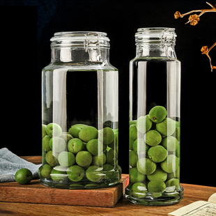 青梅泡酒瓶玻璃瓶果酒药酒空瓶家用加厚密封自酿酒罐子斤装