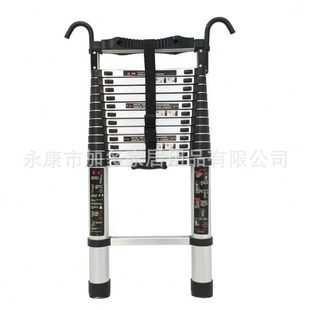 伸缩梯家用升降梯 加厚带钩子伸缩梯带电线杆弧形垫圈铝合金便携式
