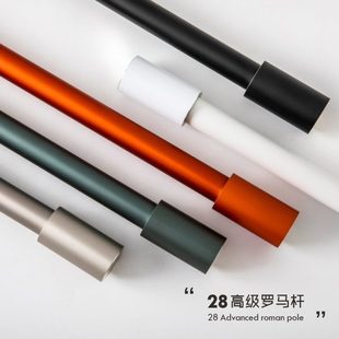 一整全套跟杠杆轨道顶侧装 窗帘罗马杆静音支架托单双顶侧装 铝合金