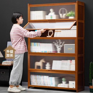 书架落地置物架书柜子家用儿童客厅实木简易卧室靠墙Y杂物柜展示