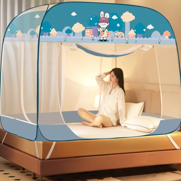 2024新款免安装蒙古包蚊帐防止掉床家用卧室防摔儿童婴儿折叠2023