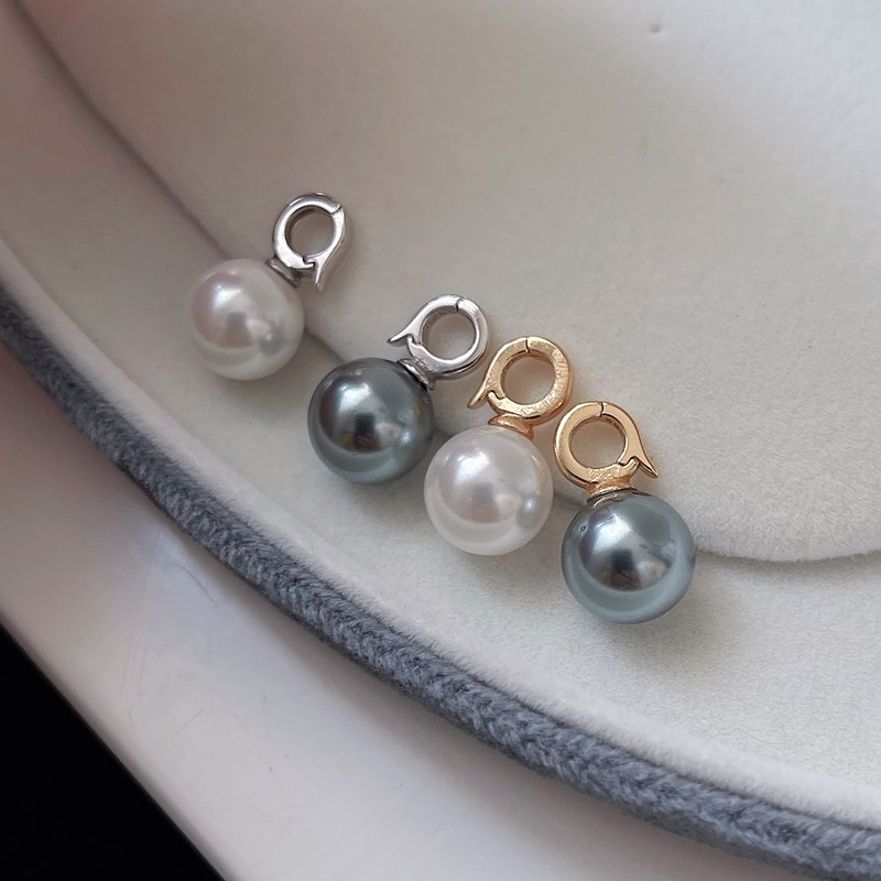 万能扣 S925纯银一颗珍珠u单独吊坠2023新款仅吊坠轻奢小众挂坠潮