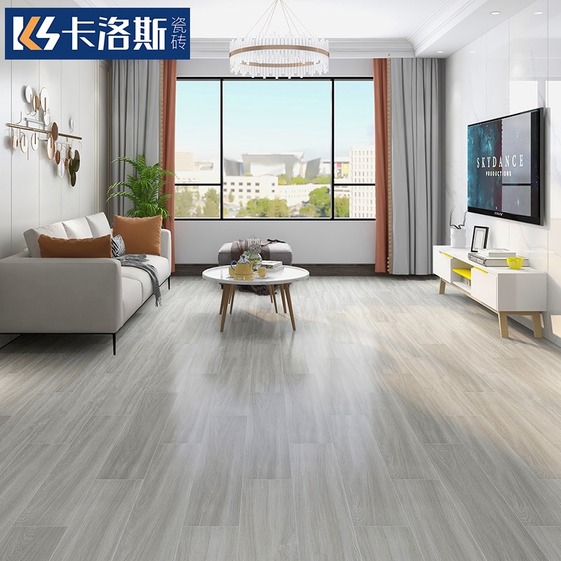 北欧简约木纹砖200nx1000卧室全瓷通体客厅通体凹凸防滑仿实木地