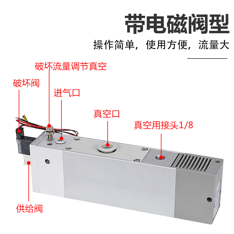 气动多级真空发生器 ZL1 ZL2大流量 大吸力高真空 气动真空泵