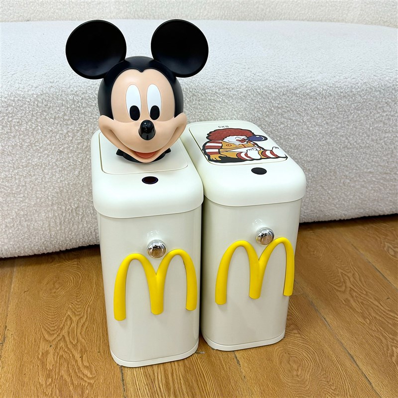 EKO麦当劳米奇卫生间厕所感应垃圾桶家用智能电动夹缝洗手间专用