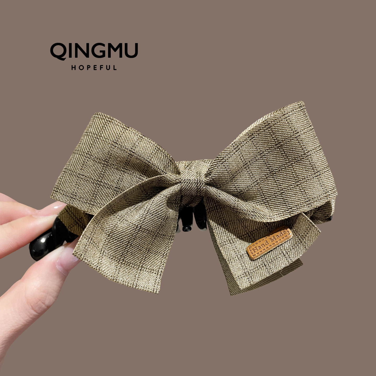 韩系复古格纹蝴蝶结香蕉夹女百搭高级感半扎发头饰高马尾盘发抓夹,饰品/流行首饰/时尚饰品新,发饰,淘宝优惠券,粉丝福利购,淘宝优惠卷