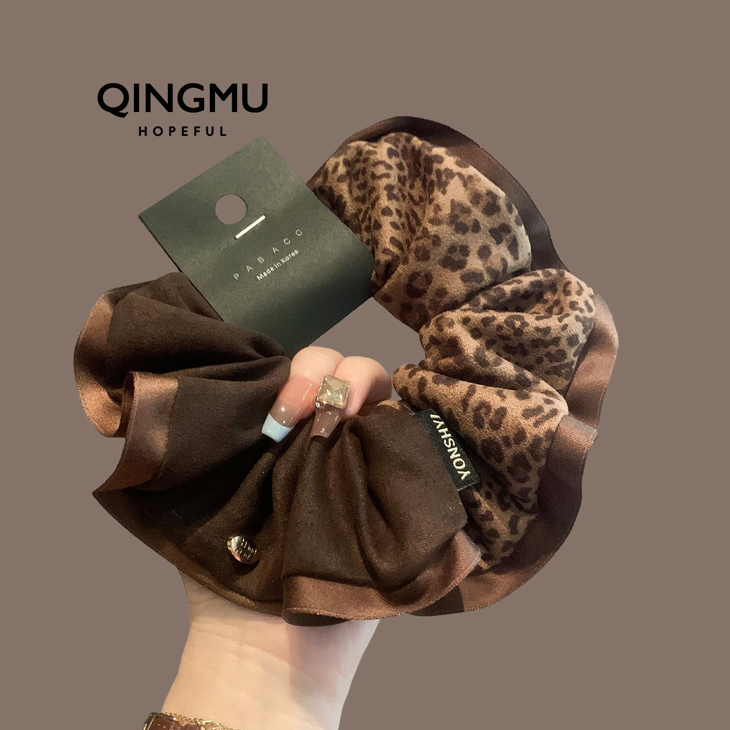 韩国拼接豹纹大肠发圈女大号扎丸子头发绳高弹力发饰百搭马尾头绳,饰品/流行首饰/时尚饰品新,发饰,淘宝优惠券,粉丝福利购,淘宝优惠卷