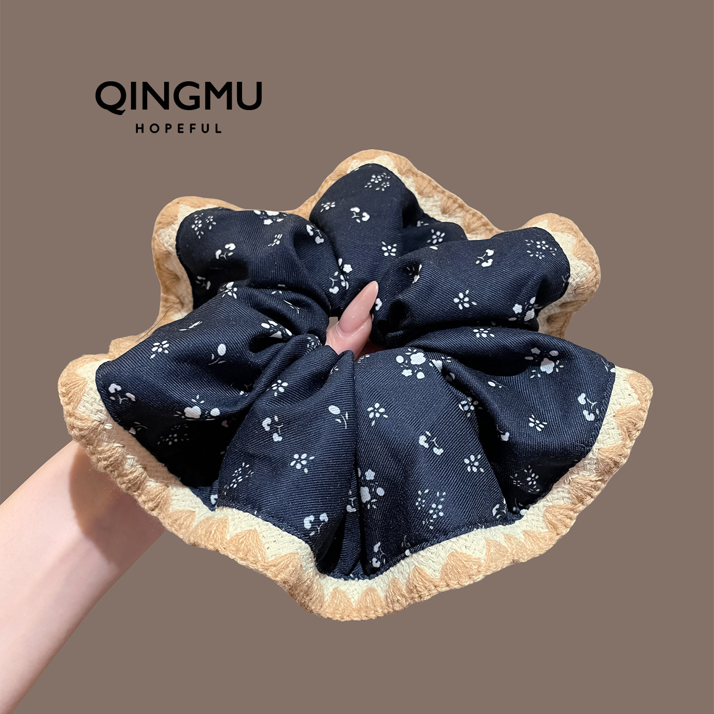 韩国新款藏青色裙摆大号大肠发圈高级感百搭马尾发绳丸子头圈发饰,饰品/流行首饰/时尚饰品新,发饰,淘宝优惠券,粉丝福利购,淘宝优惠卷