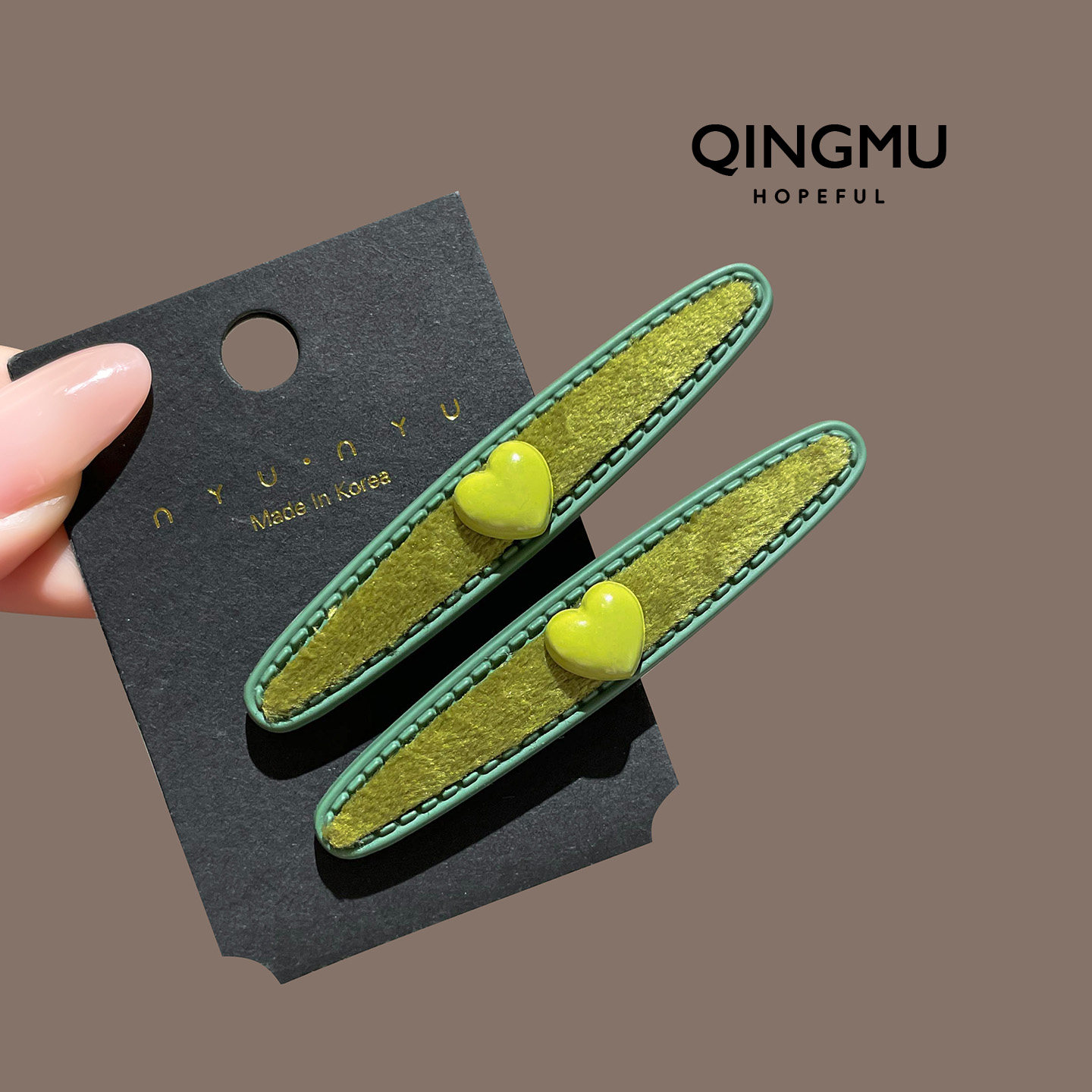 牛油果绿爱心发夹鸭嘴夹森系小清新发卡春夏前额侧边夹碎发夹发饰,饰品/流行首饰/时尚饰品新,发饰,淘宝优惠券,粉丝福利购,淘宝优惠卷