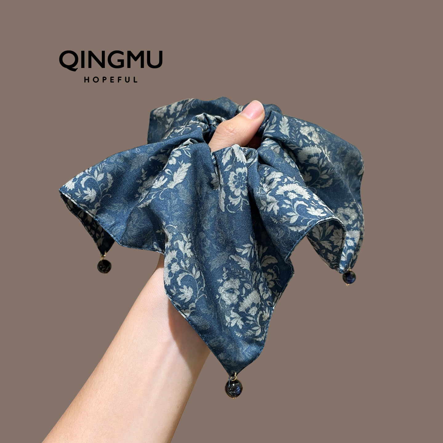 新中式复古碎花方巾大肠发圈新款扎头方形发绳发饰气质低马尾头绳,饰品/流行首饰/时尚饰品新,发饰,淘宝优惠券,粉丝福利购,淘宝优惠卷