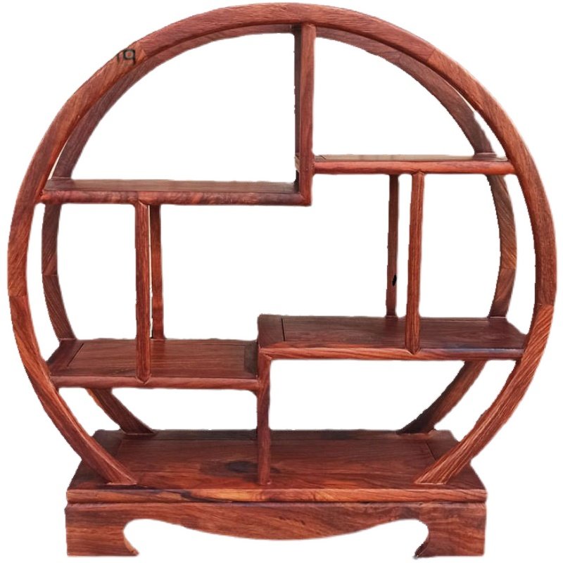 刺猬紫檀小博古架台式实木红木中式古典多宝阁茶壶茶具架子