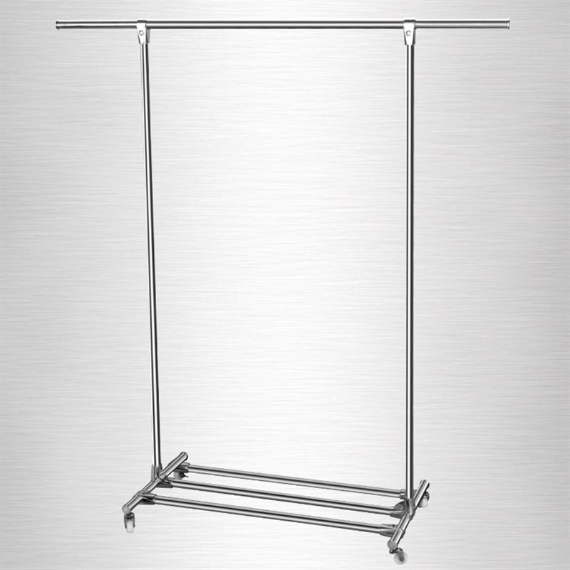 促销晾衣架落地不锈钢单杆式置地晾晒架晒衣架加厚伸缩凉衣挂衣架