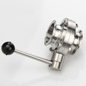 快装 快接手动蝶快卡食品级门 蝶卫生级卡箍式