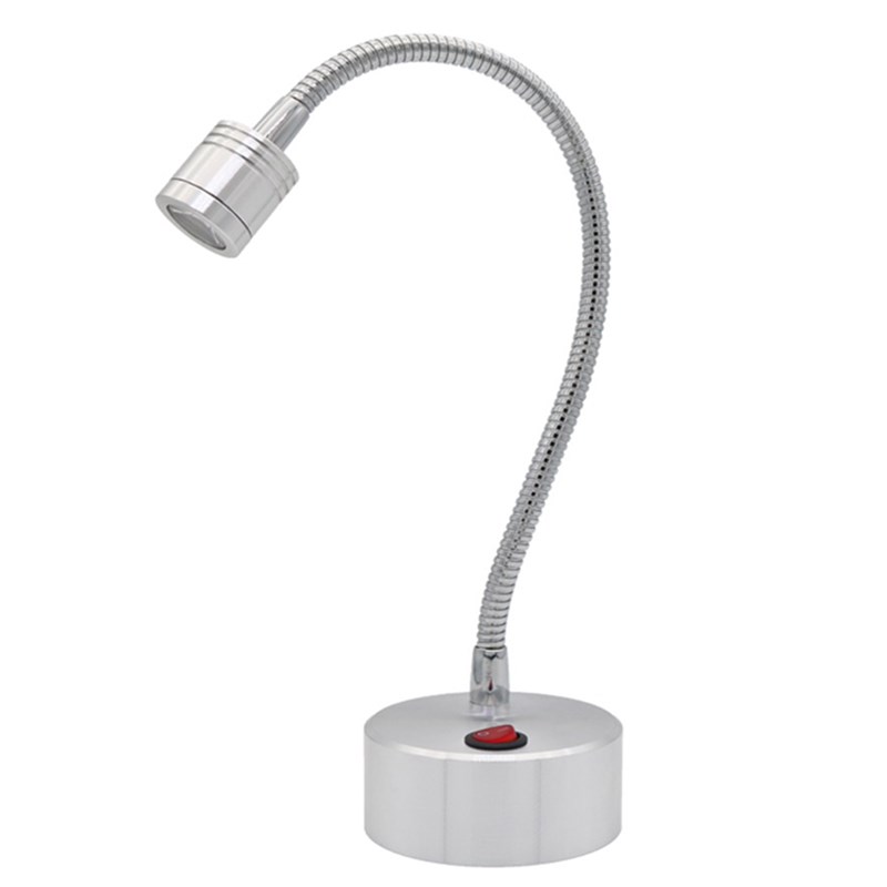 led可充电软管射灯珠宝柜台无线展柜应急射灯1W3W吧台地摊小射灯