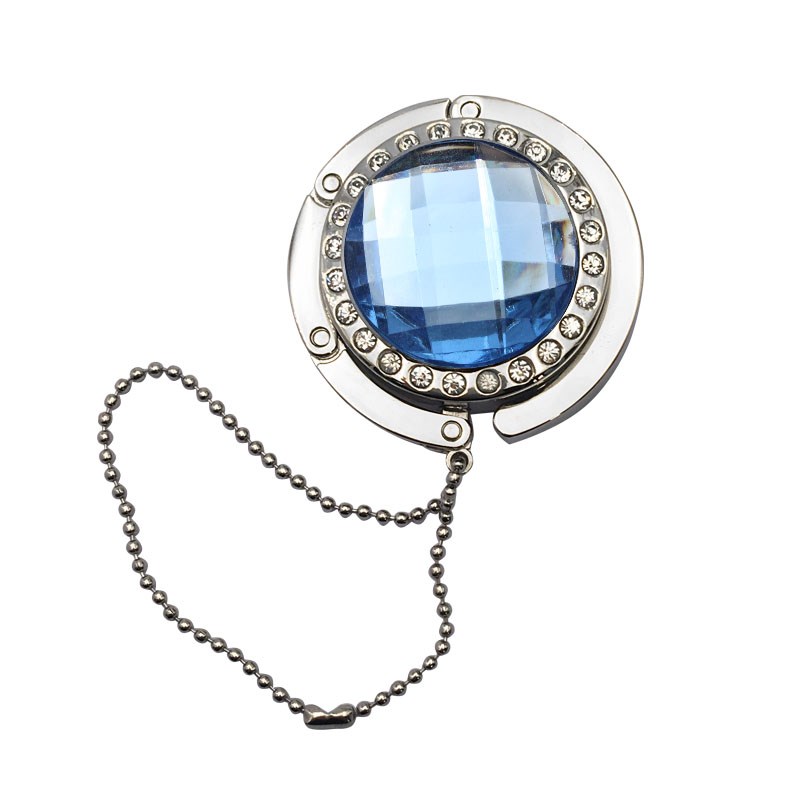 创意带钻水晶挂包钩折叠金属挂钩圆形新款挂包器精美礼品10个