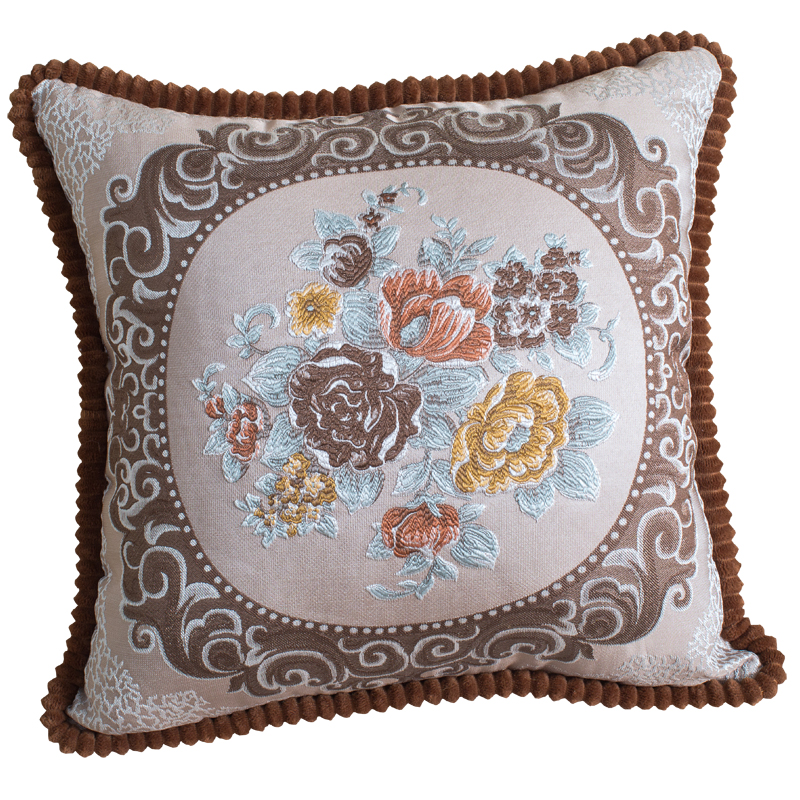 抱枕不含芯正方形沙发抱枕靠垫客厅靠背大号靠枕欧式布艺靠垫