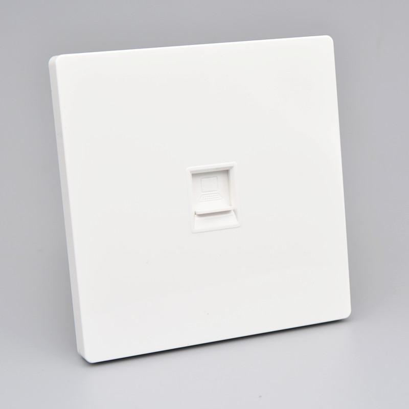 单口七类网络面板8型CT7万兆网线电脑插口RJ5网插屏蔽模块插座