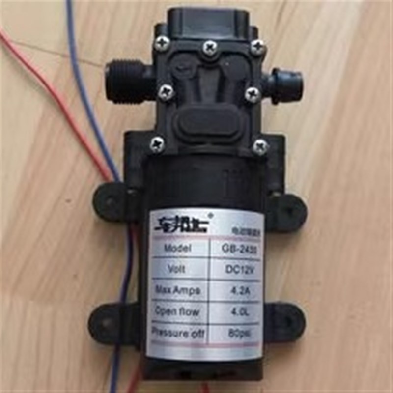 12v喷雾器水泵车载洗车器自吸隔膜泵空调蒸汽机清洗机电机抽水泵