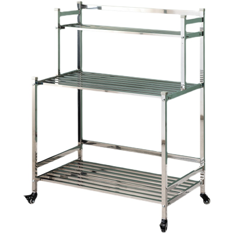 不锈钢花架阶梯落地式置物多层肉盆架子阳台室内客厅铁艺靠墙