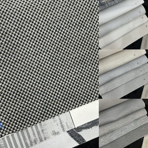 门幅 280cm 宽幅小格子小肌理色织提花羊绒质感窗帘布床尾巾面料