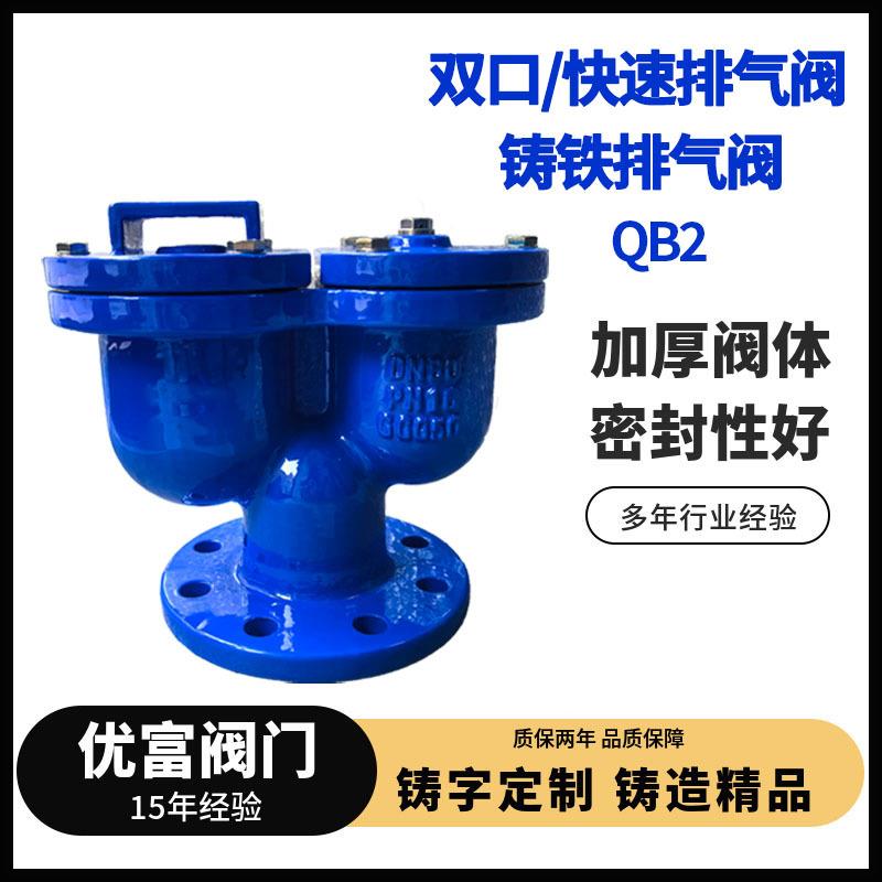 厂家直供双口排气阀双孔排气阀QB2-10/16法兰放气阀快速排气阀