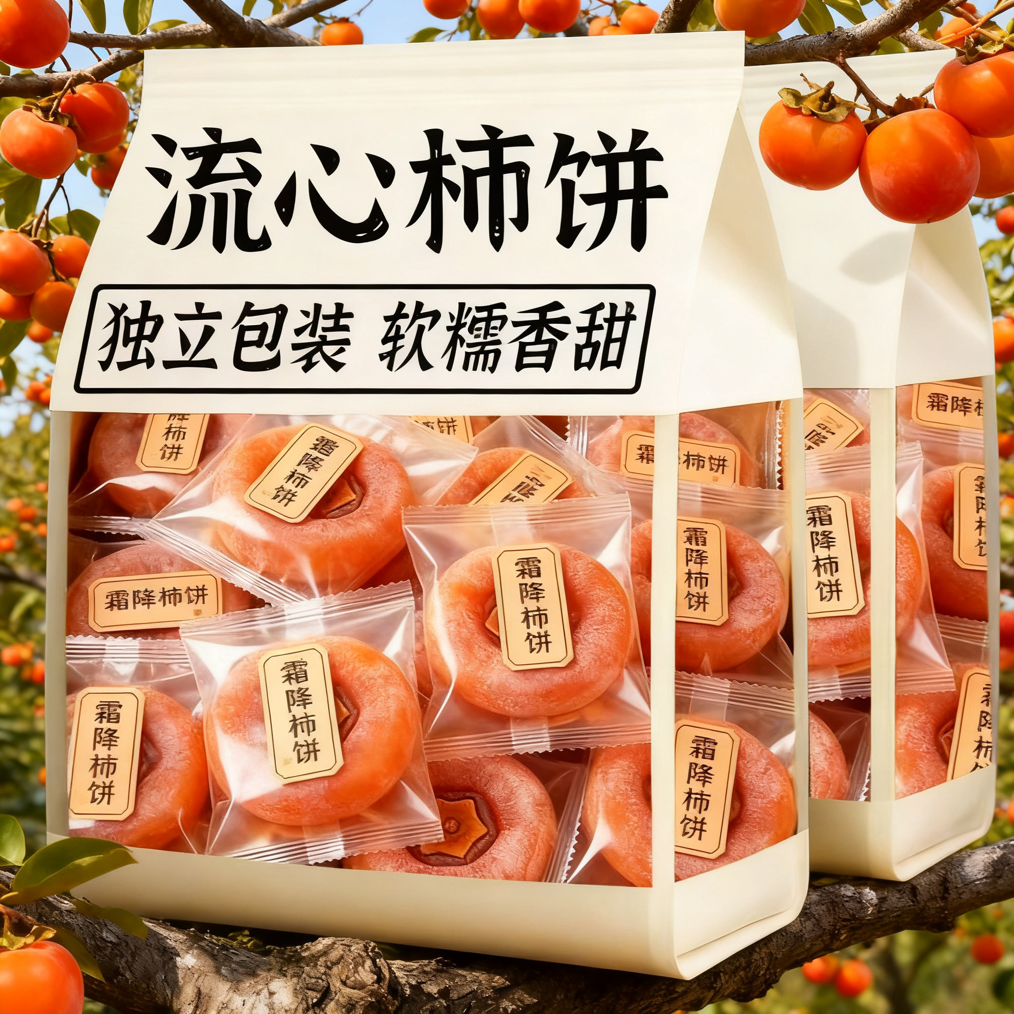 【头茬新货】老人吃柿饼霜降柿饼农家柿子饼流心糖心新鲜速递