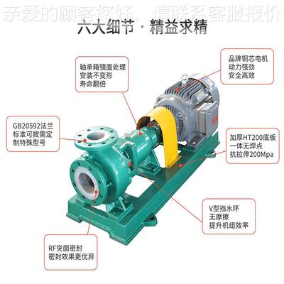 IHFNS6TYX5--4釜0-250 结晶循泵 离心化工耐腐泵氟合金衬氟环泵