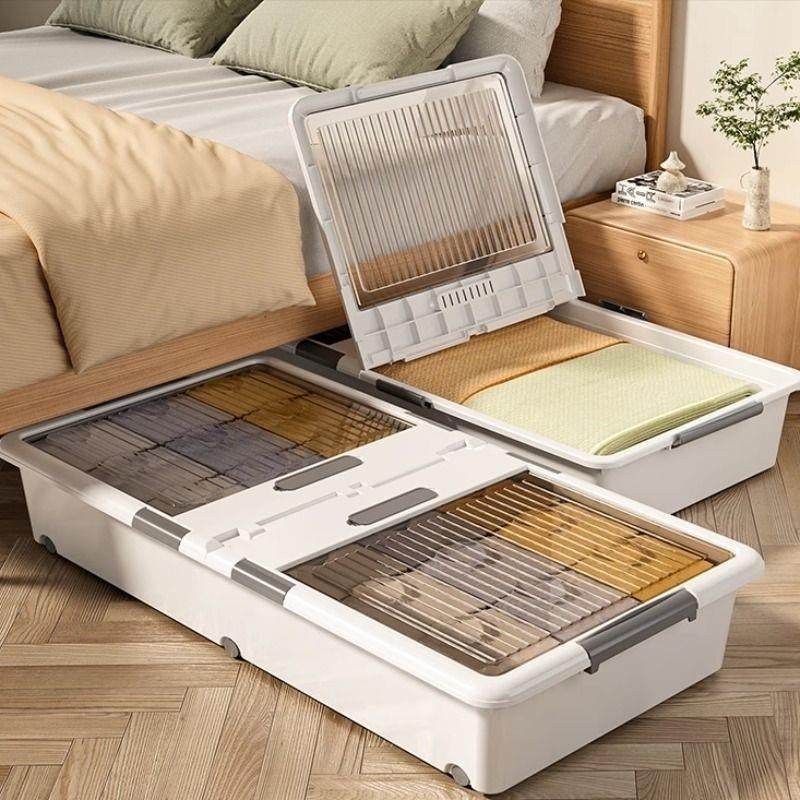 床底收纳箱透明大容量超大抽屉式带滑轮放床下储物扁平收纳盒折叠,收纳整理,收纳箱,淘宝优惠券,粉丝福利购,淘宝优惠卷