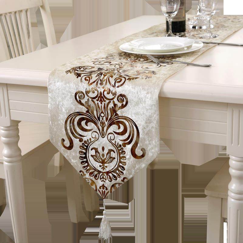 现代简约轻奢桌旗欧式中美式北欧餐桌布长条高档茶几旗床尾巾床旗,居家布艺,桌旗,淘宝优惠券,粉丝福利购,淘宝优惠卷